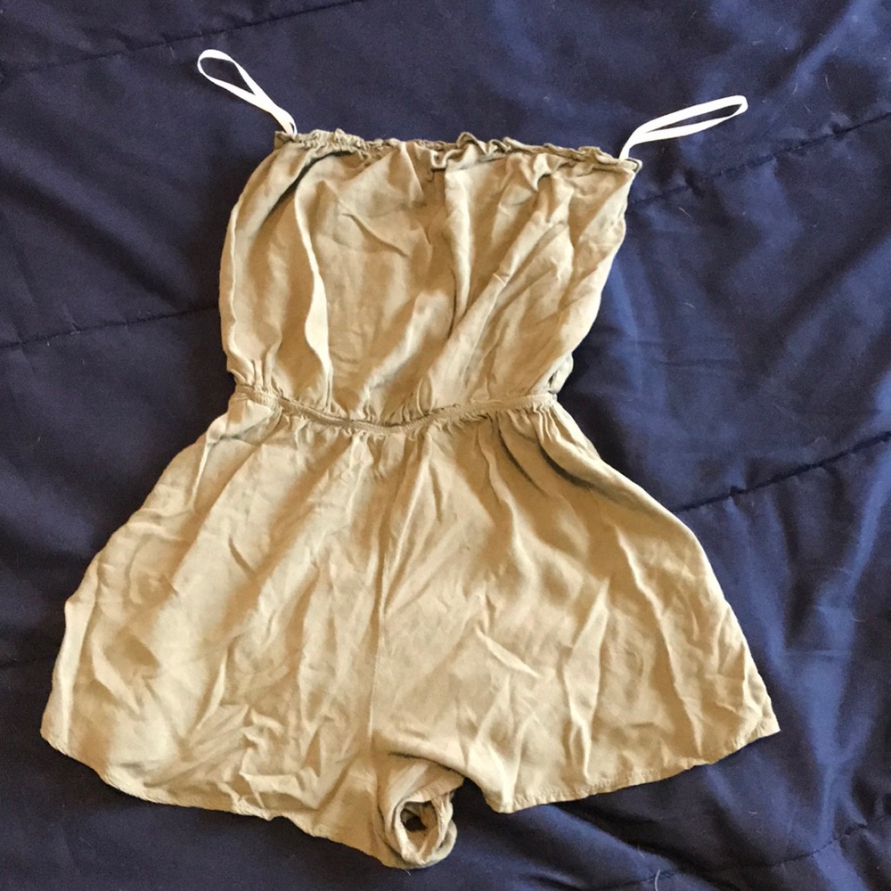 Army green romper